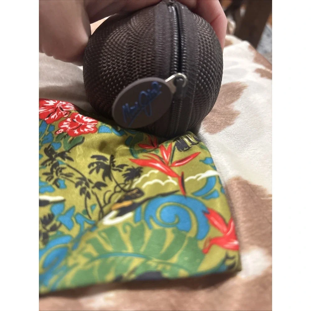 MAUI JIM Zippered Hard Brown Sport SUNGLASSES CASE+POUCH